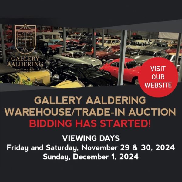 Gallery Aaldering in collaborazione con Classic Car Auctions  presenta un'asta online unica: la Gallery Aaldering Warehouse Trade-in Auction.