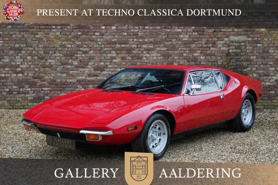 De Tomaso Pantera "Highly original" Matching numbers engine and gearbox, Exceptionally low mileage complete with documentation and service history, The few owners kept the Pantera hidden away in th